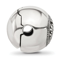 Sterling Silver Reflections Polished Circle Tree of Life Hinged Bead