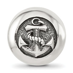 Sterling Silver Reflections Polished Circle Anchor Hinged Bead