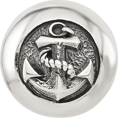 Sterling Silver Reflections Polished Circle Anchor Hinged Bead