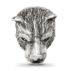 Sterling Silver Reflections Polished Bear Head Hinged Bead
