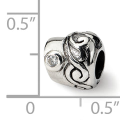 Sterling Silver Reflections CZ Bead