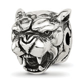 Sterling Silver Reflections Antiqued Panther Head Hinged Bead