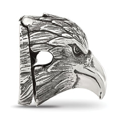 Sterling Silver Reflections Antiqued Eagle Head Hinged Bead