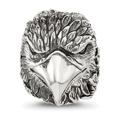 Sterling Silver Reflections Antiqued Eagle Head Hinged Bead