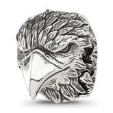 Sterling Silver Reflections Antiqued Eagle Head Hinged Bead