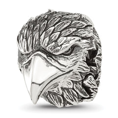 Sterling Silver Reflections Antiqued Eagle Head Hinged Bead