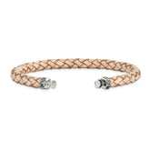Sterling Silver Reflections 6mm Tan Gen. Leather 8.5in Bracelet/Bead not included, sold seperately