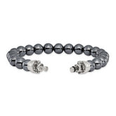 Sterling Silver Reflections 10mm Hematite Beaded 8.5in Bracelet/Bead not included, sold seperately