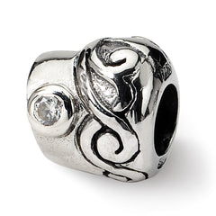 Sterling Silver Reflections CZ Bead