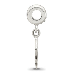 Sterling Silver Reflections Crystal Lotus Flower Dangle Bead