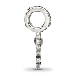 Sterling Silver Reflections Crystal Butterfly Dangle Bead