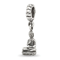 Sterling Silver Reflections Antiqued Budda Dangle Bead