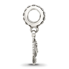 Sterling Silver Reflections Crystal Tiger Head Dangle Bead