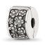 Sterling Silver Reflections Antiqued Floral Clip Bead