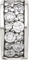 Sterling Silver Reflections Cluster CZ Clip Bead