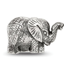 Sterling Silver Reflections Antiqued Elephant Clip Bead