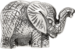 Sterling Silver Reflections Antiqued Elephant Clip Bead