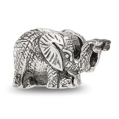 Sterling Silver Reflections Antiqued Elephant Clip Bead