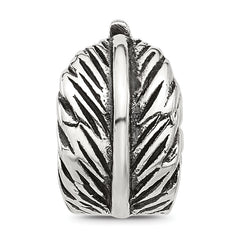 Sterling Silver Reflections Antiqued Leaf Clip Bead