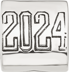 Sterling Silver Reflections Grad 2024 Cap Trilogy Bead
