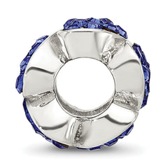 Sterling Silver Reflections Blue Crystal Hearts Bead