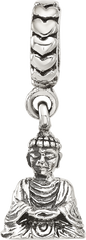 Sterling Silver Reflections Antiqued Budda Dangle Bead