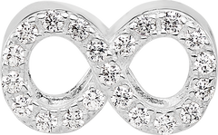 Sterling Silver Reflections Rhodium-plated CZ Infinity Bead