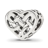 Sterling Silver Reflections Woven Heart Bead