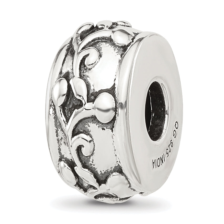 Sterling Silver Reflections Scroll Design Spacer Bead