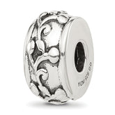 Sterling Silver Reflections Scroll Design Spacer Bead