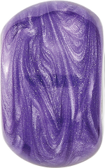 Sterling Silver Reflections Rhodium-plated Shimmer Purple Enameled Bead