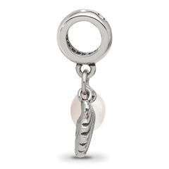 Sterling Silver Reflections Shell & Freshwater Pearl Dangle Bead