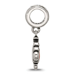 Sterling Silver Reflections Crystal and Enamel Crab Dangle Bead