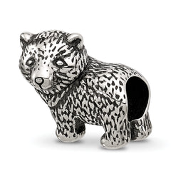 Sterling Silver Reflections Antiqued Bear Bead