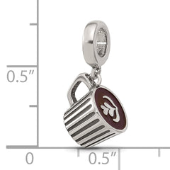 Sterling Silver Reflections Heart Cappuccino Bead