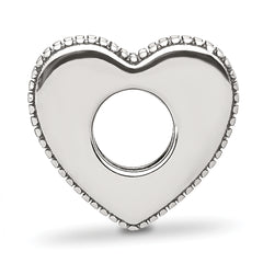 Sterling Silver Reflections Crystal and Enamel Pink Heart MOM Bead