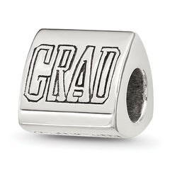 Sterling Silver Polished 2025 Graduation Bead