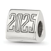 Sterling Silver Polished 2025 Graduation Bead
