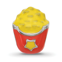 Sterling Silver Reflections Kids Enamel Popcorn Bucket With Star Bead
