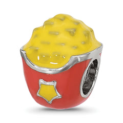 Sterling Silver Reflections Kids Enamel Popcorn Bucket With Star Bead