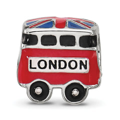 Sterling Silver Reflections Kids Enamel London Bus Bead