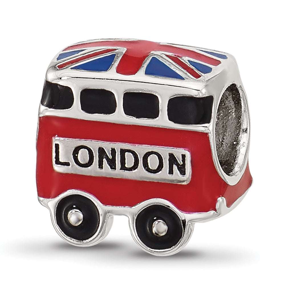 Sterling Silver Reflections Kids Enamel London Bus Bead