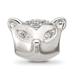 Sterling Silver Reflections CZ Fox Face Bead