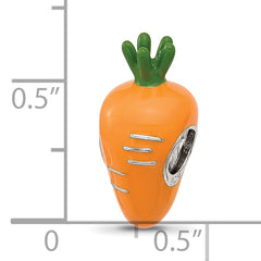 Sterling Silver Reflections Enamel Carrot Bead