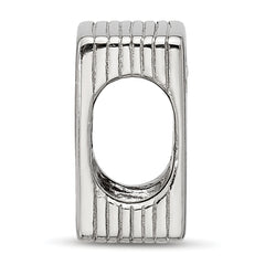 Sterling Silver Reflections Enamel Deck Of Cards With Spades Showing Bead