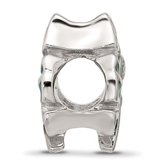 Sterling Silver Reflections CZ Enamel Leaf