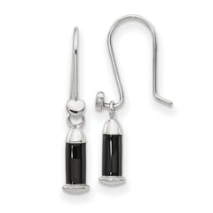 Sterling Silver Reflections Rh-plated Enamel Heart Shepherd Hook Earrings