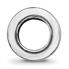 Sterling Silver Reflections Oxidized Personalized Cylinder Bead