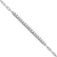 Sterling Shimmer Sterling Silver Rhodium-plated 19 Stone 7 inch Paperclip Link Bracelet