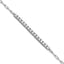 Sterling Shimmer Sterling Silver Rhodium-Rhodium-Plated CZ 16 Stone 7 inch Paperclip Link Bracelet
